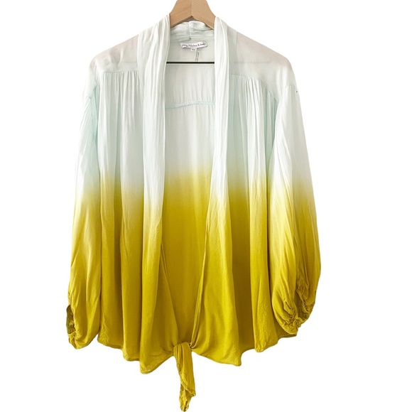 Young Fabulous & Broke Tops - YOUNG FABULOUS and BROKE ombré front tie blouse